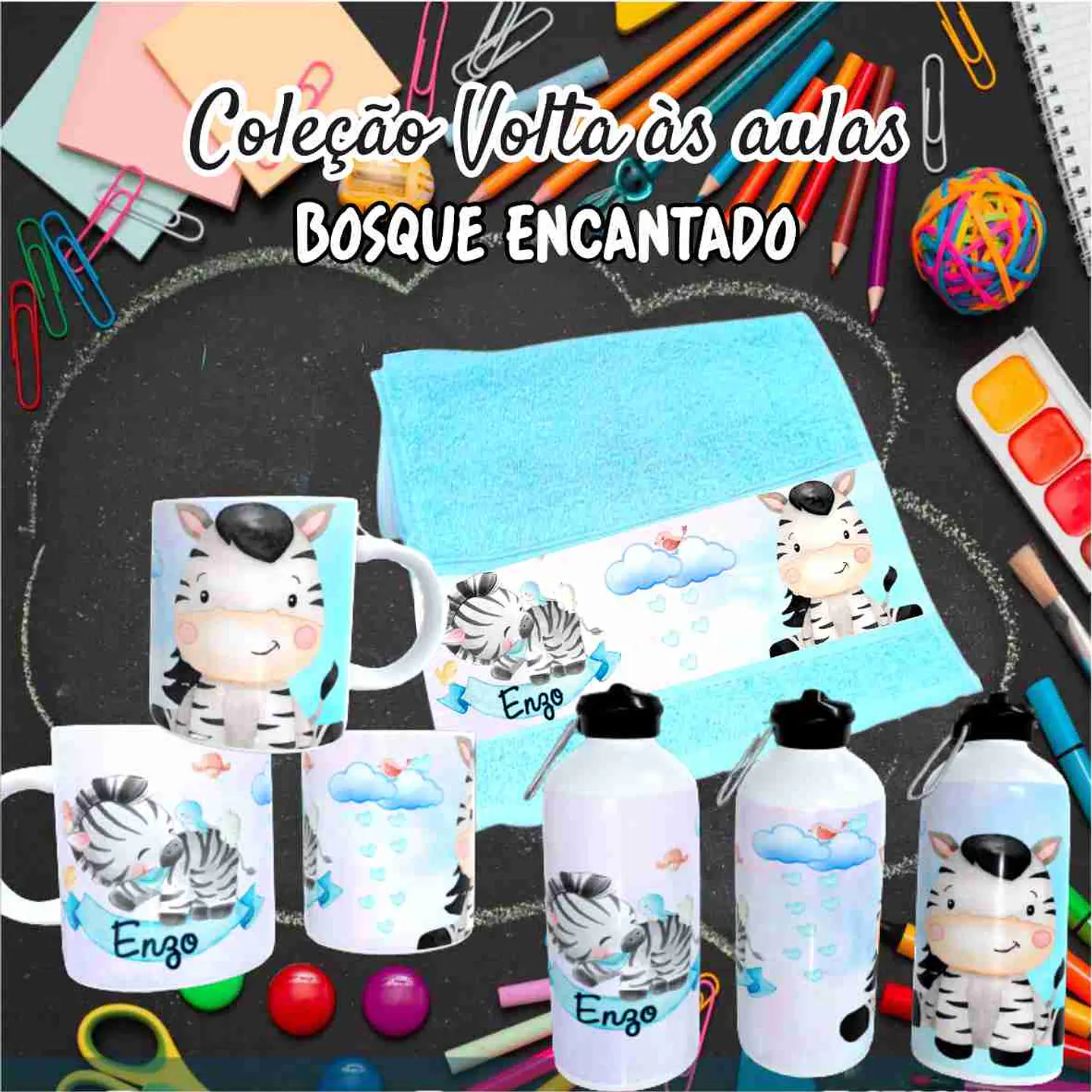 Kit Digital Bosque Encantado  Sublimação - Volta às Aulas 28