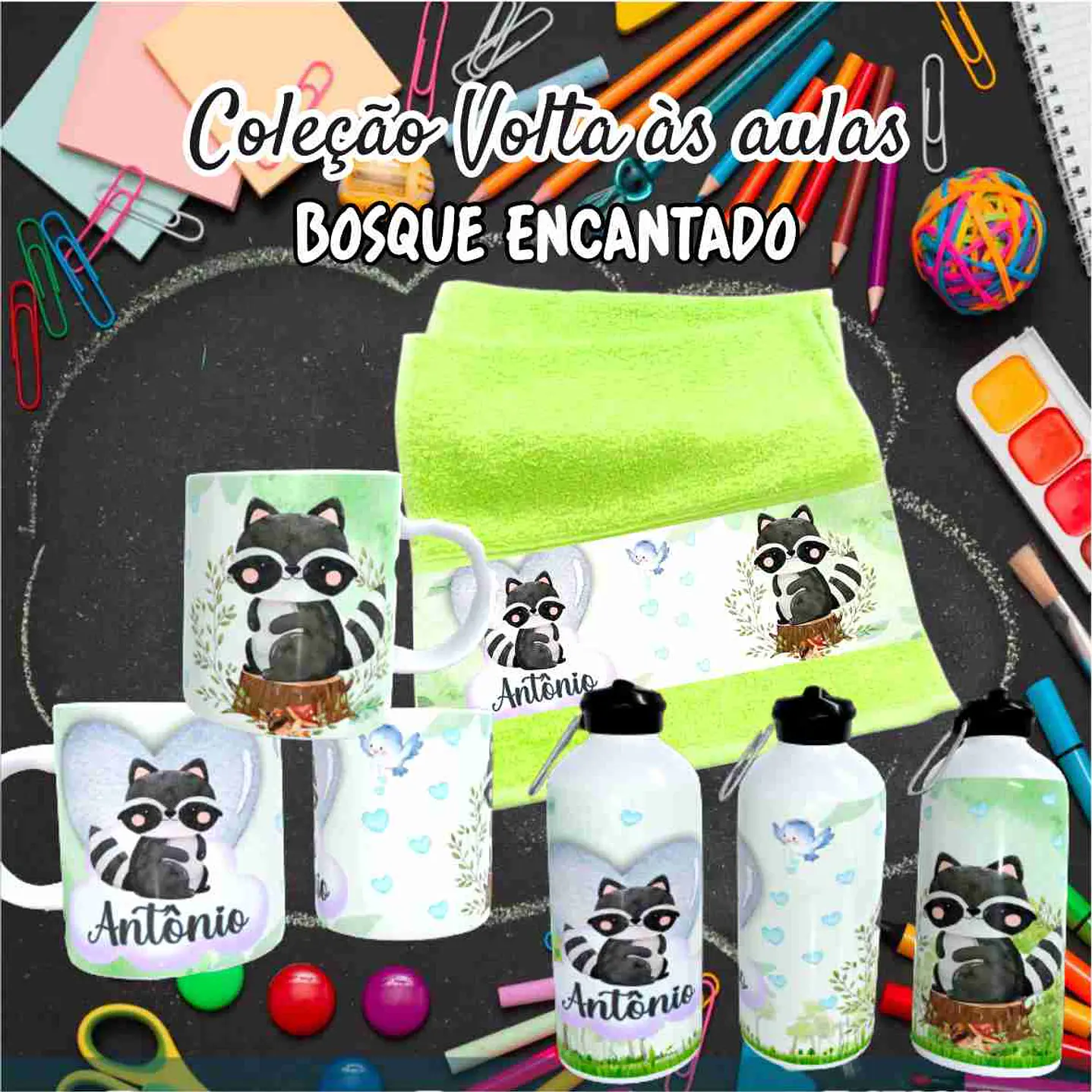 Kit Digital Bosque Encantado  Sublimação - Volta às Aulas 31