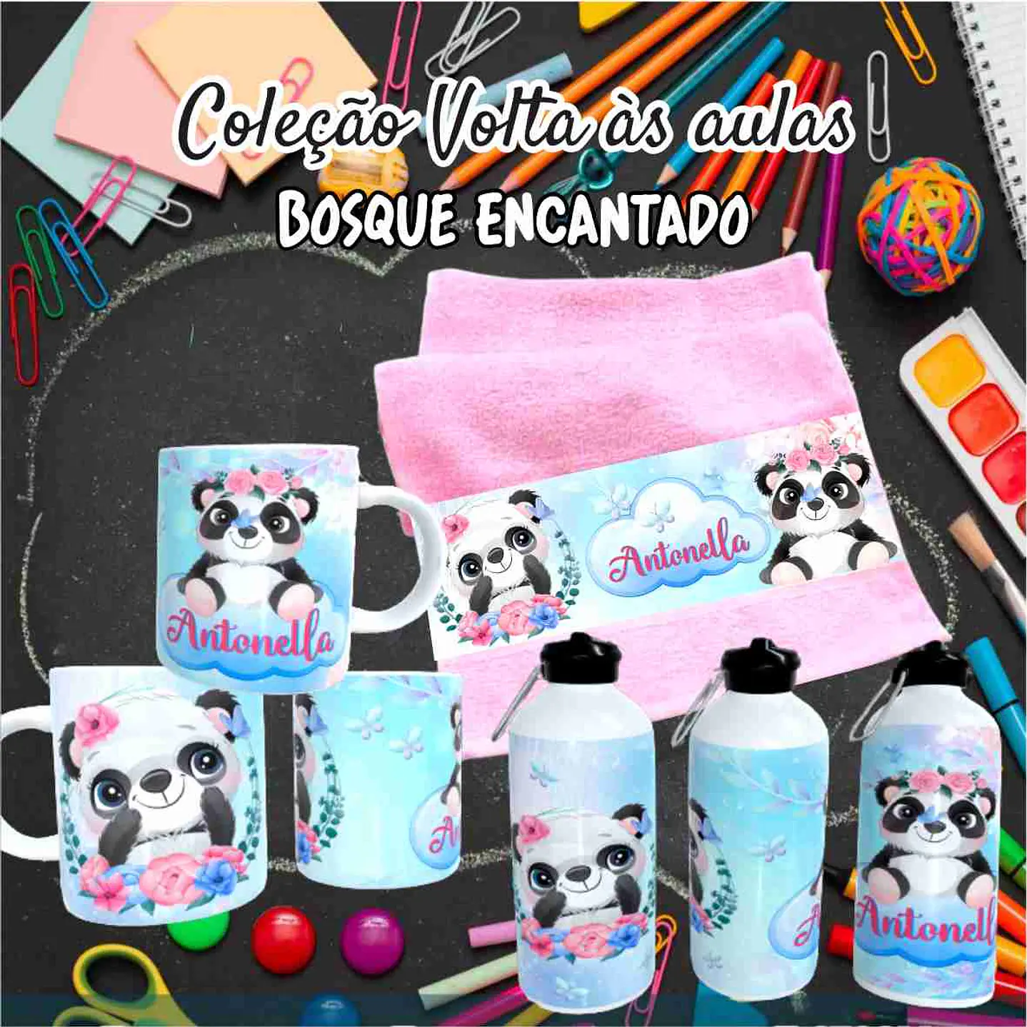 Kit Digital Bosque Encantado  Sublimação - Volta às Aulas 36