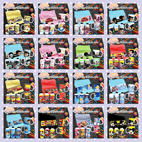 Kit Digital Personagens Disney Sublimação - Volta às Aulas