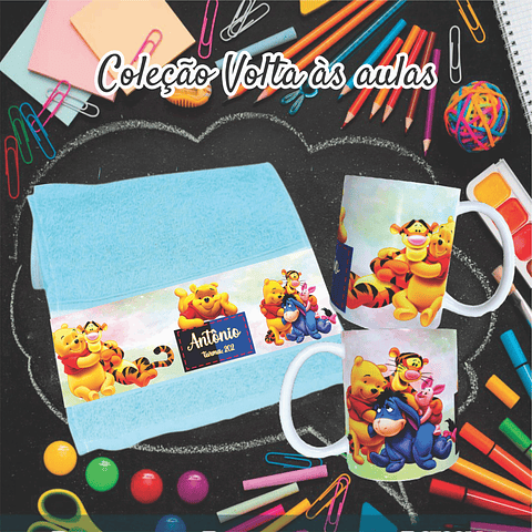 Kit Digital Personagens Disney Sublimação - Volta às Aulas