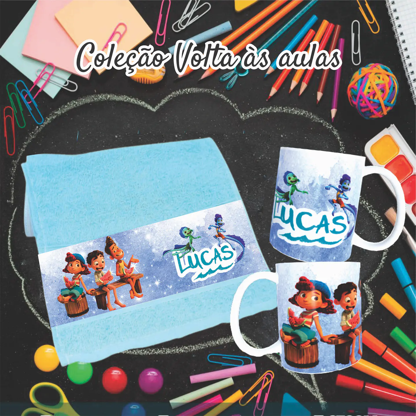 Kit Digital Personagens Disney Sublimação - Volta às Aulas 11