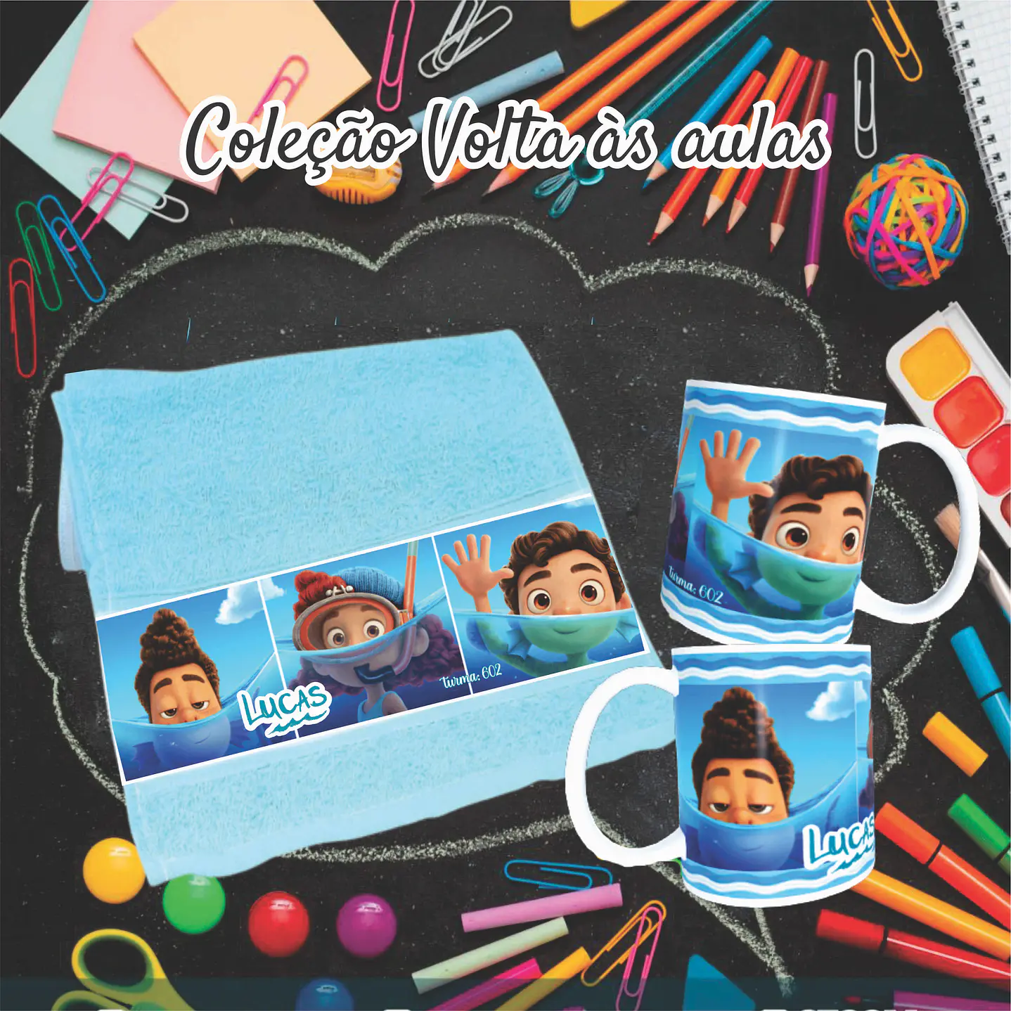 Kit Digital Personagens Disney Sublimação - Volta às Aulas 14
