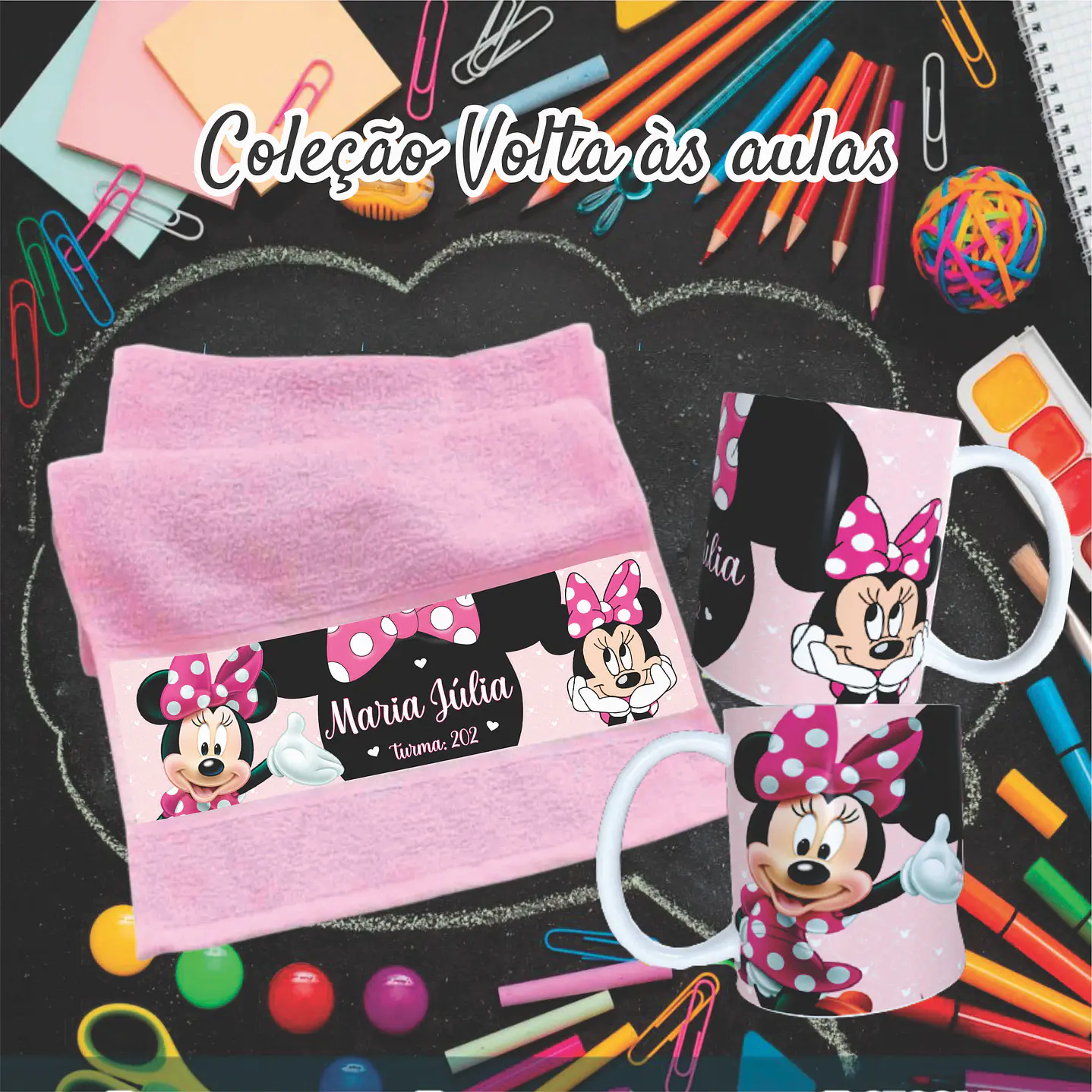 Kit Digital Personagens Disney Sublimação - Volta às Aulas 17