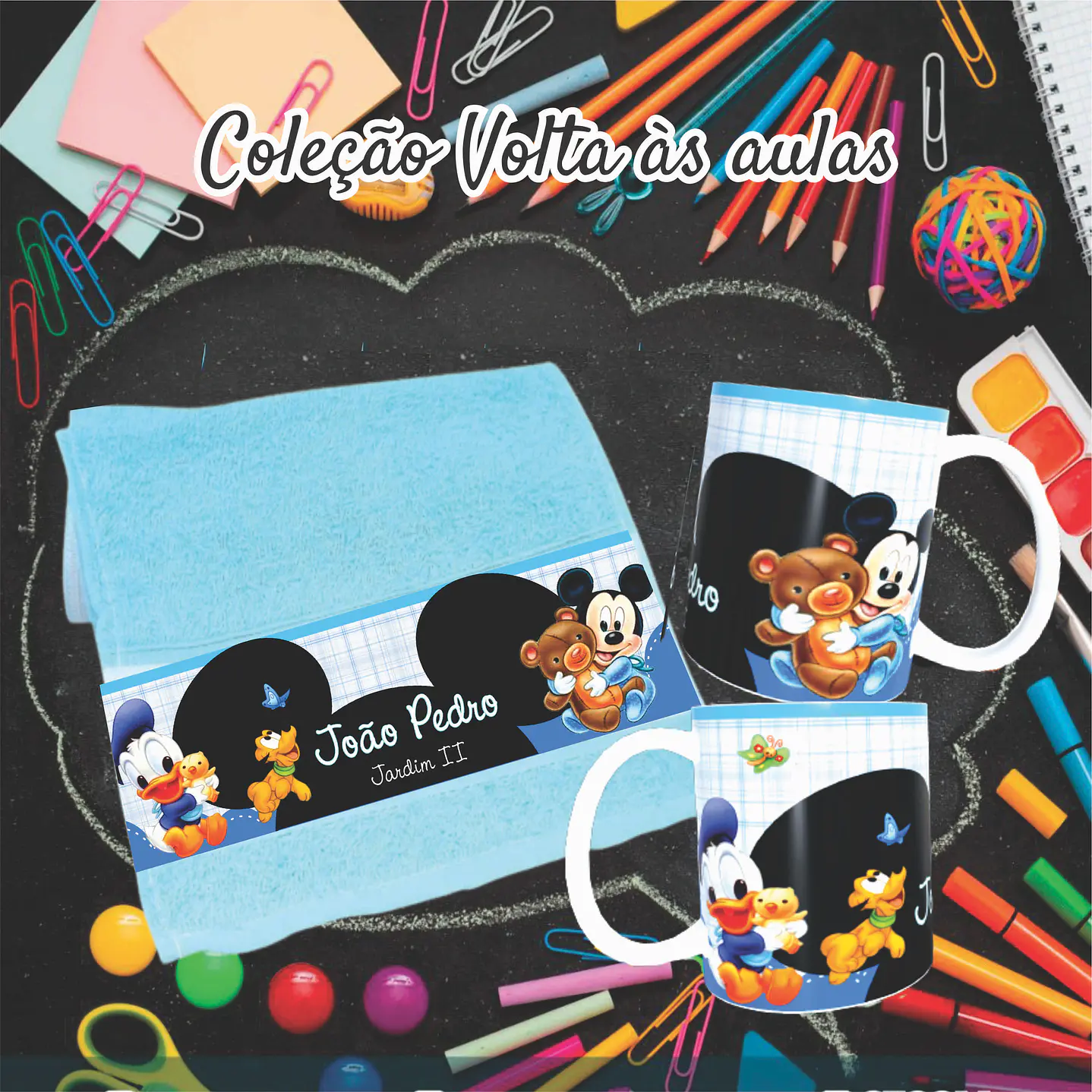 Kit Digital Personagens Disney Sublimação - Volta às Aulas 22