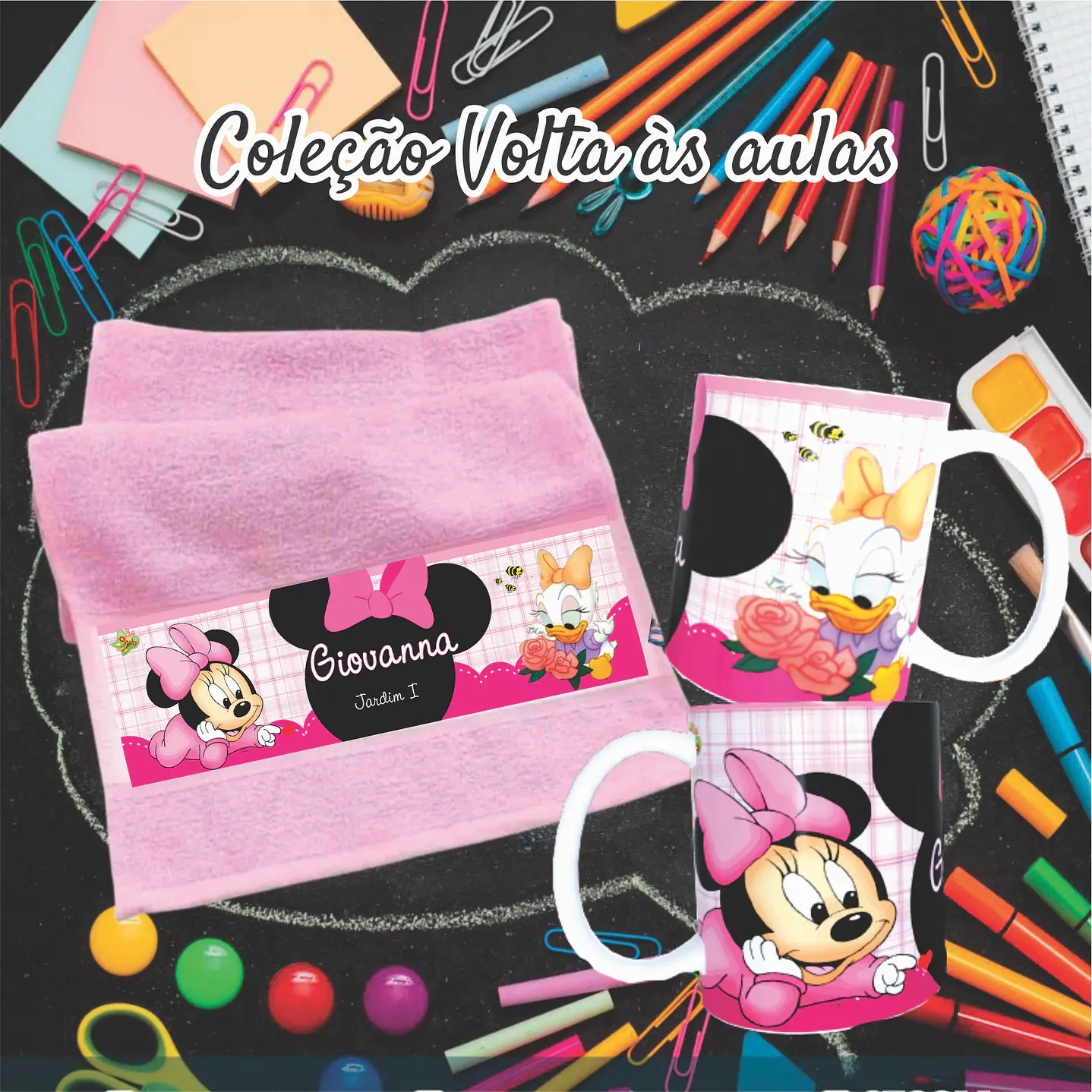 Kit Digital Personagens Disney Sublimação - Volta às Aulas 24