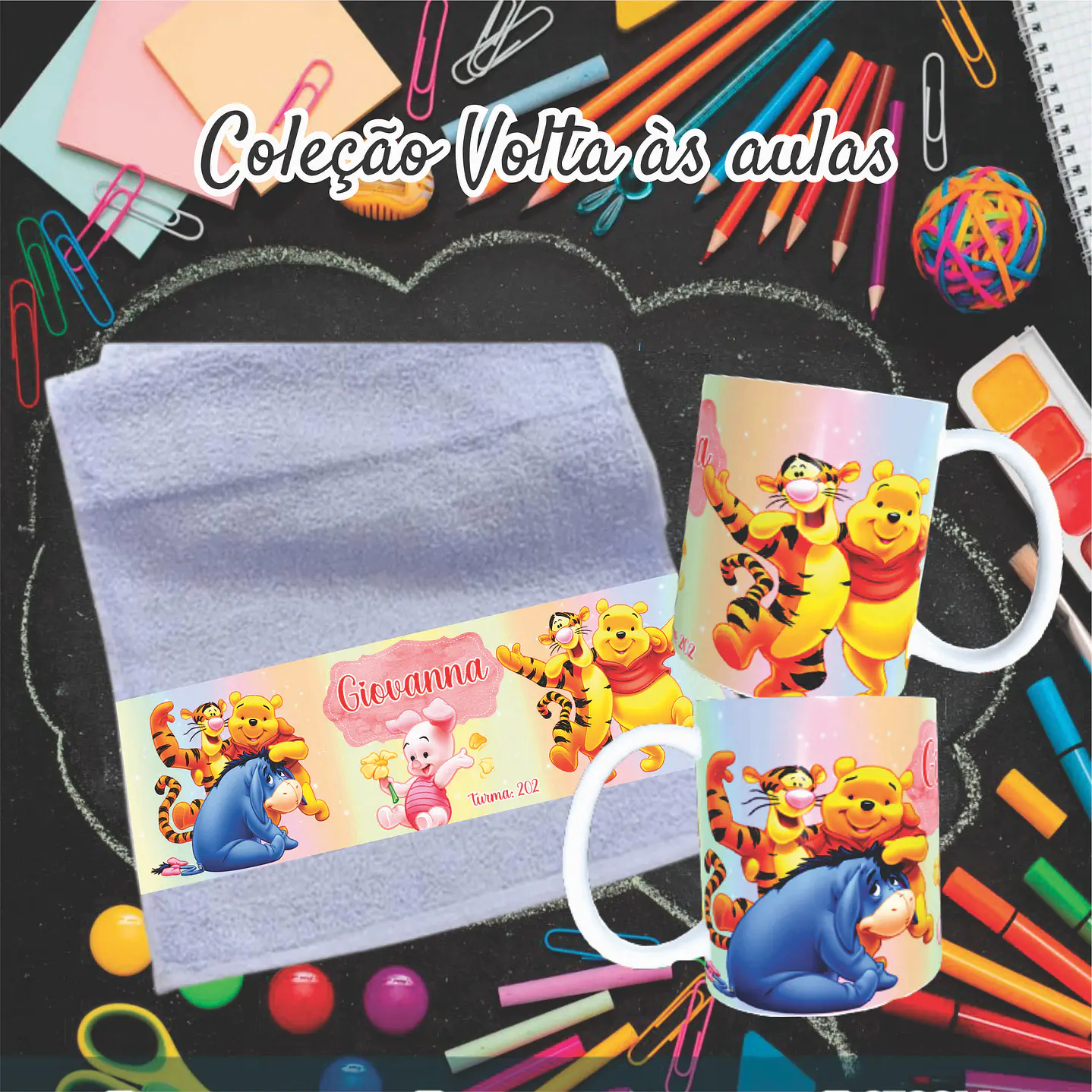Kit Digital Personagens Disney Sublimação - Volta às Aulas 25