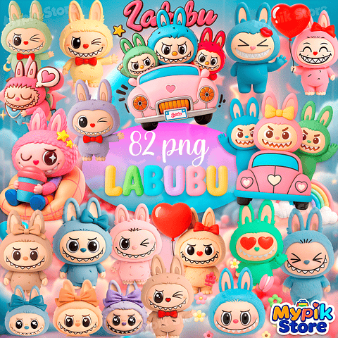 Kit Digital Labubu Imagens PNG + Fundos Exclusivos Vol.02