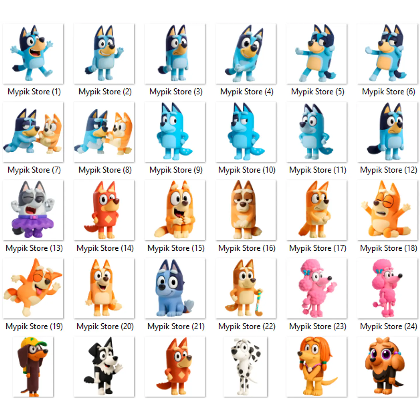 Kit Digital Bluey 3D - PNG + Fundos Exclusivos 4
