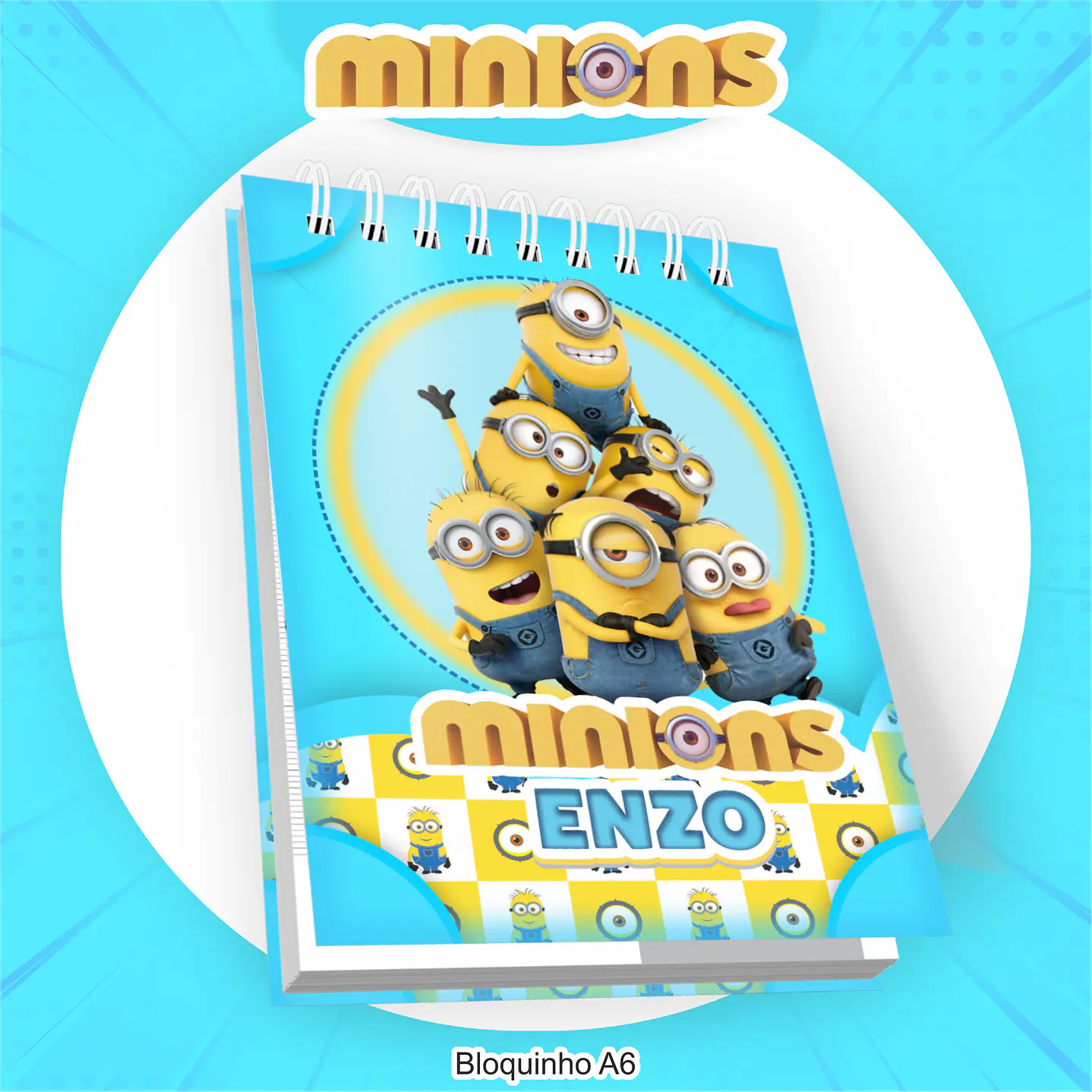 Kit Digital Encadernação Minions - Volta às Aulas Completo 4