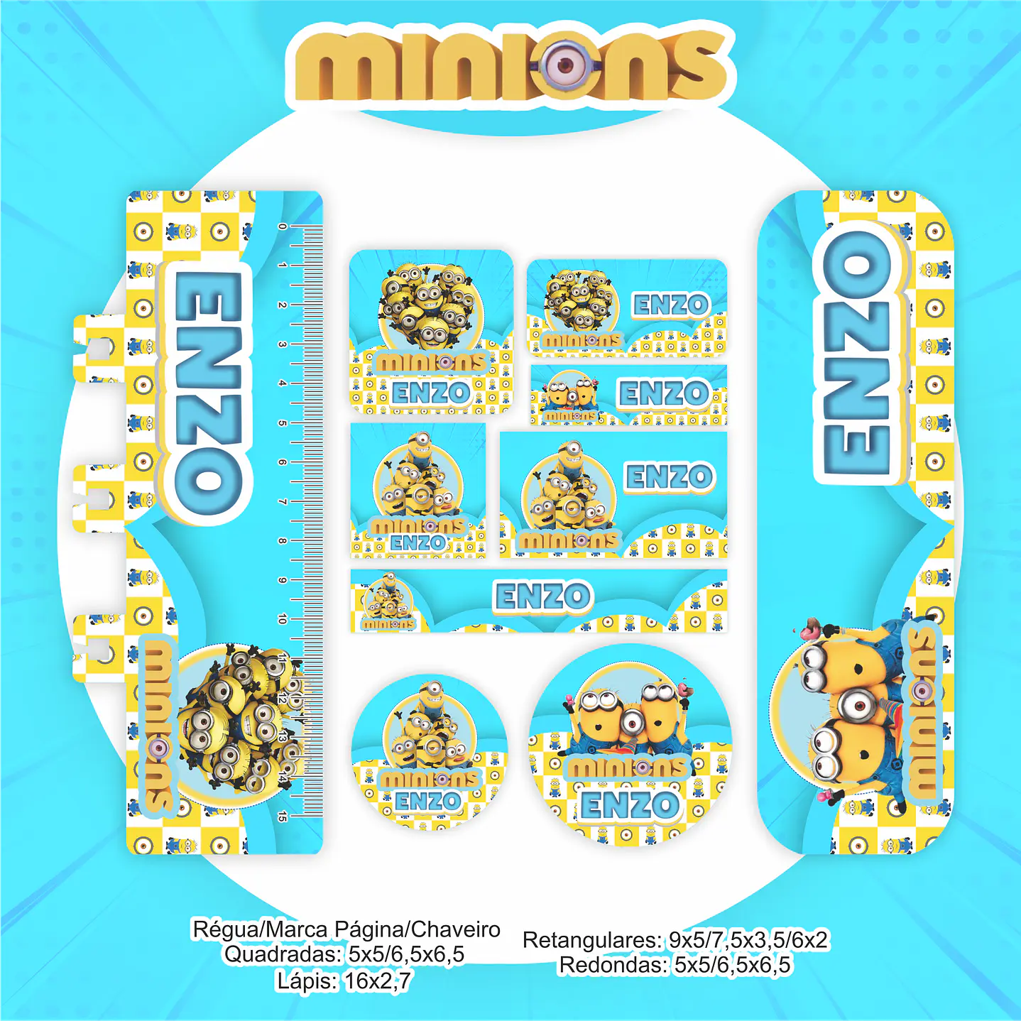 Kit Digital Encadernação Minions - Volta às Aulas Completo 5