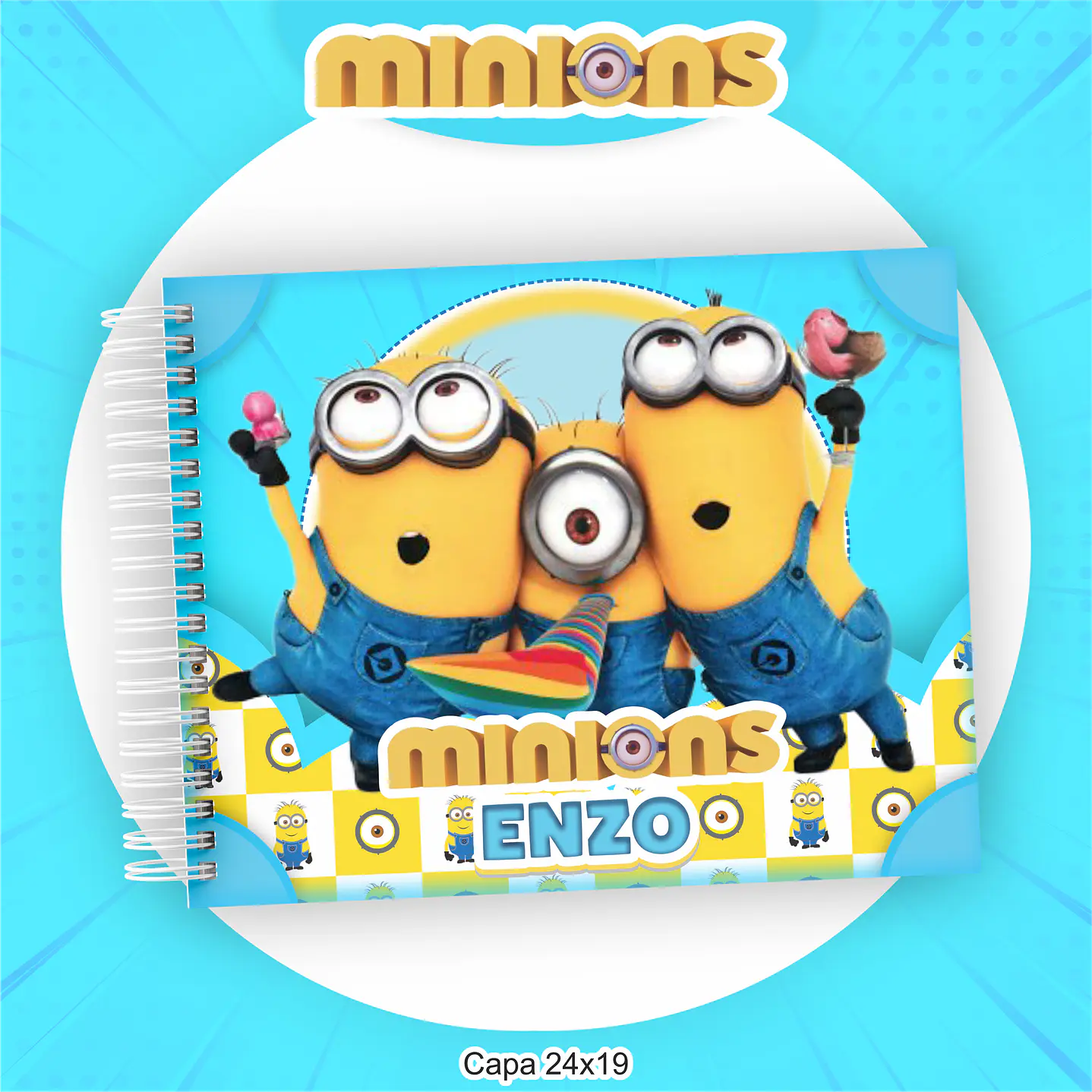 Kit Digital Encadernação Minions - Volta às Aulas Completo 6