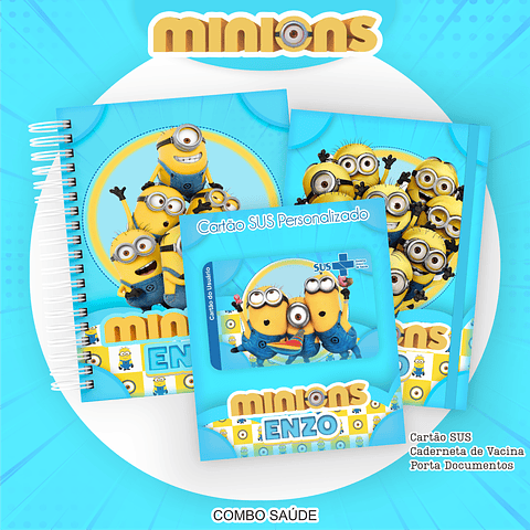 Kit Digital Encadernação Minions - Volta às Aulas Completo