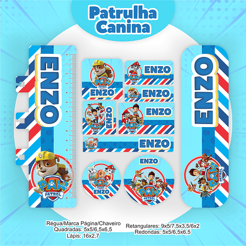 Encadernação Patrulha Canina Menino - Volta às Aulas