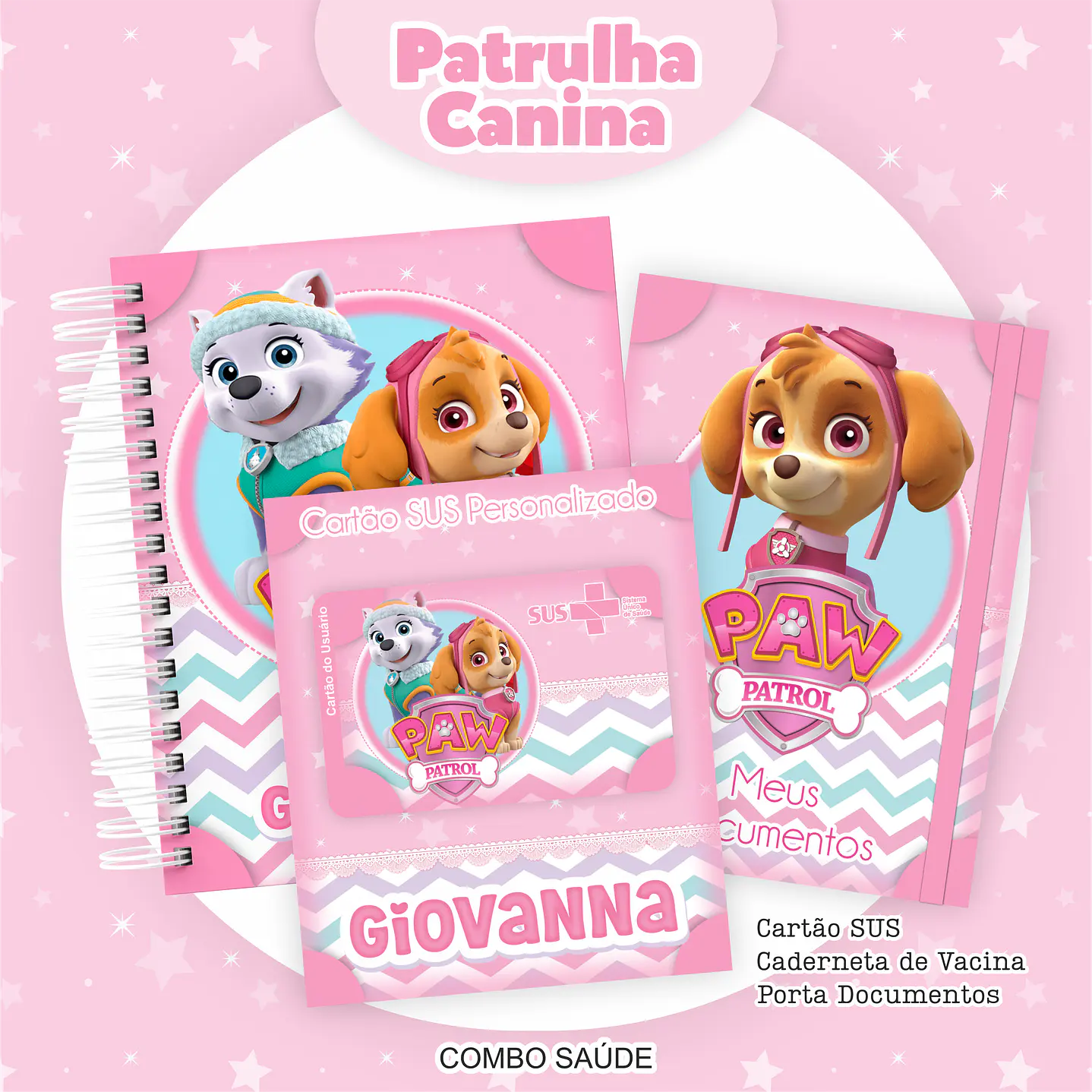 Encadernação Patrulha Canina Menina - Volta às Aulas para Imprimir 1
