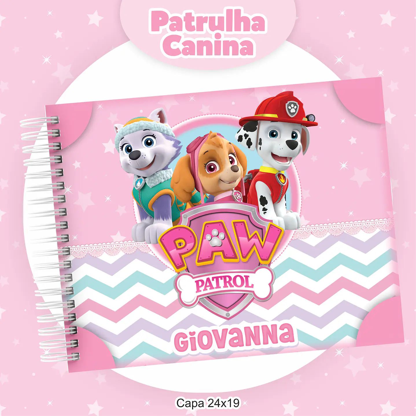 Encadernação Patrulha Canina Menina - Volta às Aulas para Imprimir 7