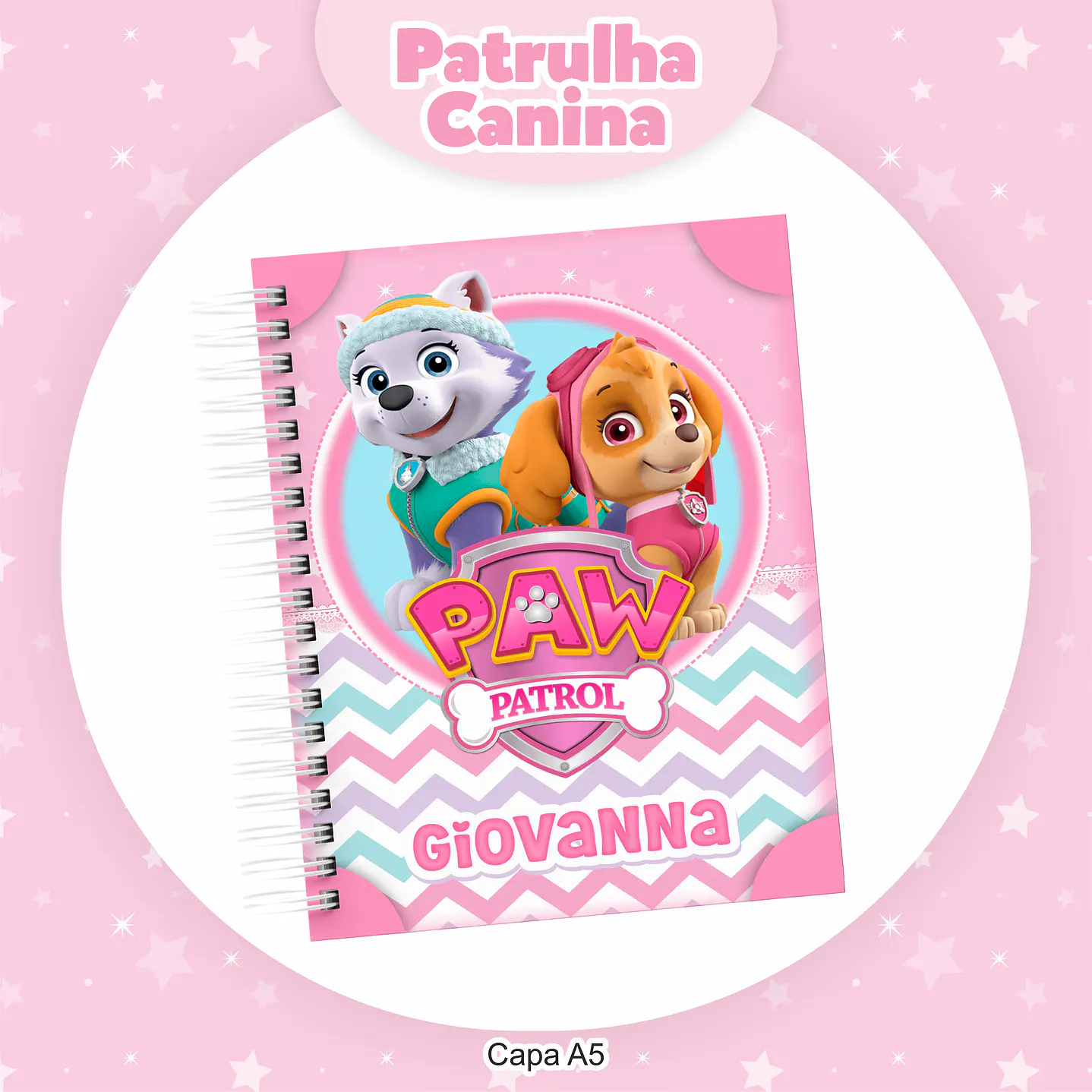 Encadernação Patrulha Canina Menina - Volta às Aulas para Imprimir 10