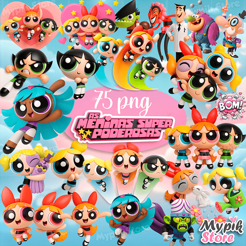 Kit Digital As Meninas Superpoderosas 3D