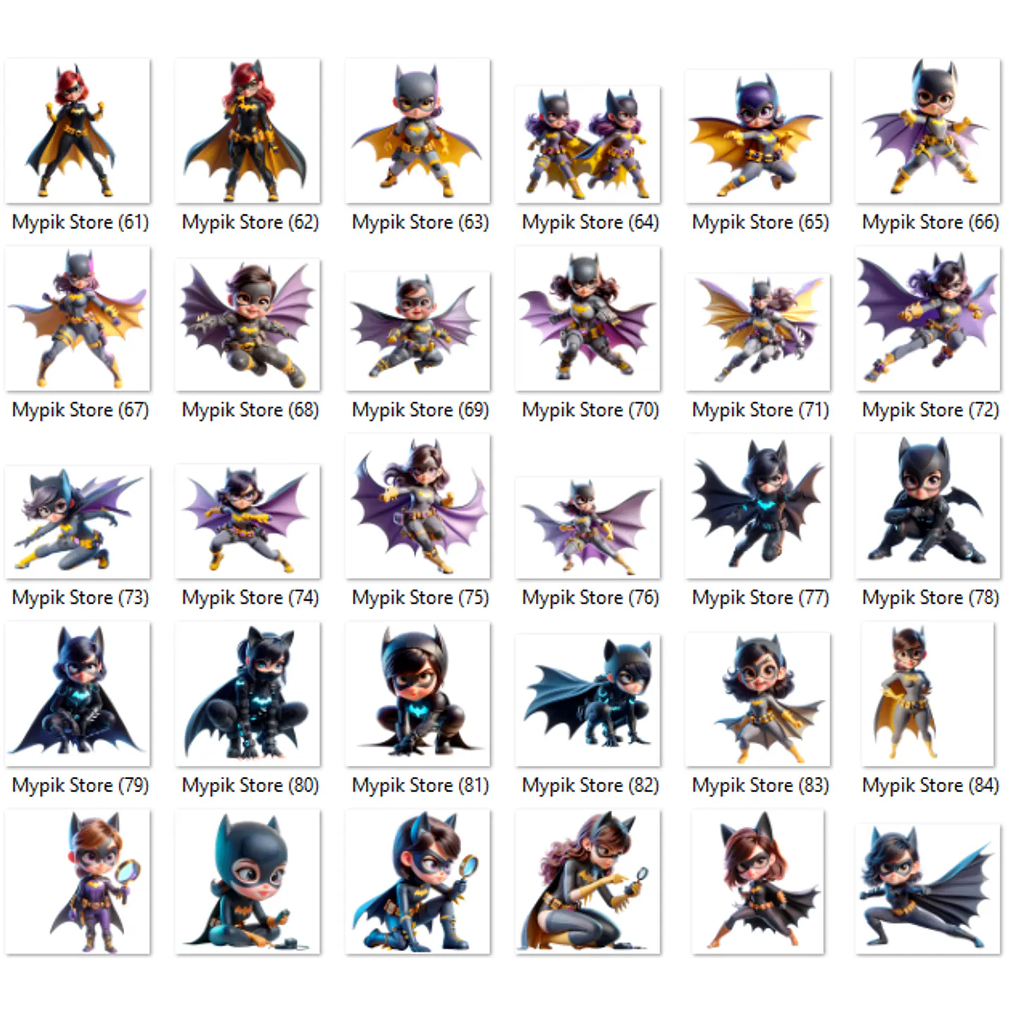 Kit Digital BatGirl Imagens PNG 3