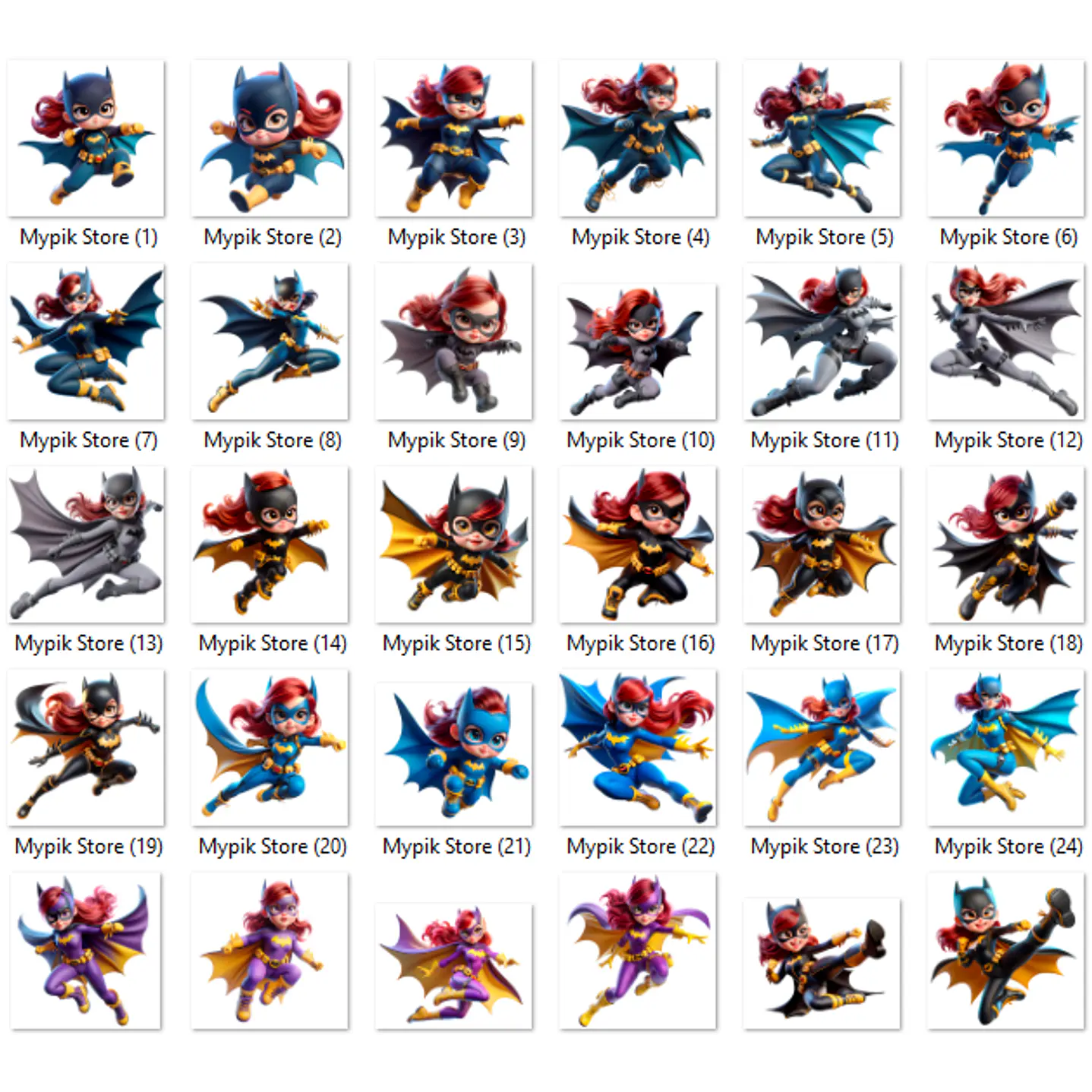 Kit Digital BatGirl Imagens PNG 2