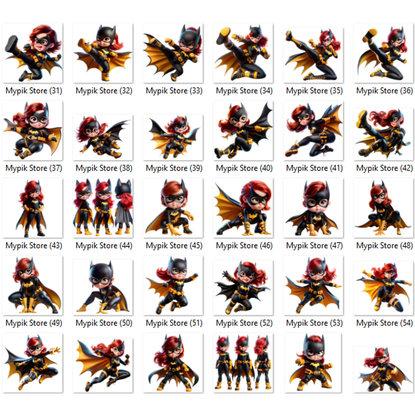 Kit Digital BatGirl Imagens PNG 5