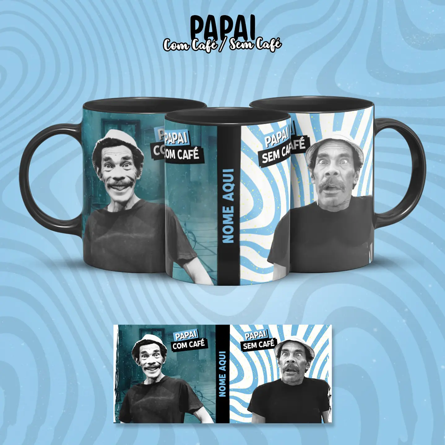 Artes Canecas Dia dos Pais 15 Modelos - Com café sem Café 5