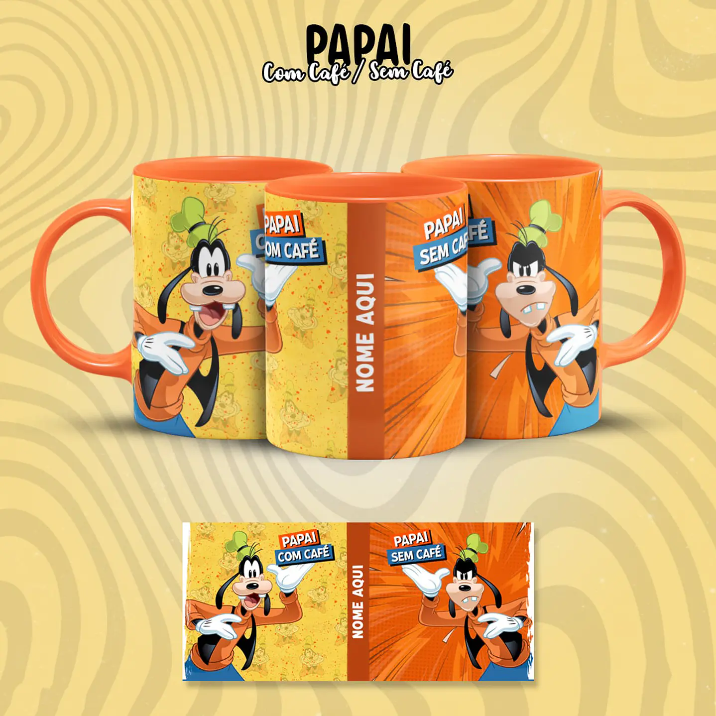 Artes Canecas Dia dos Pais 15 Modelos - Com café sem Café 6