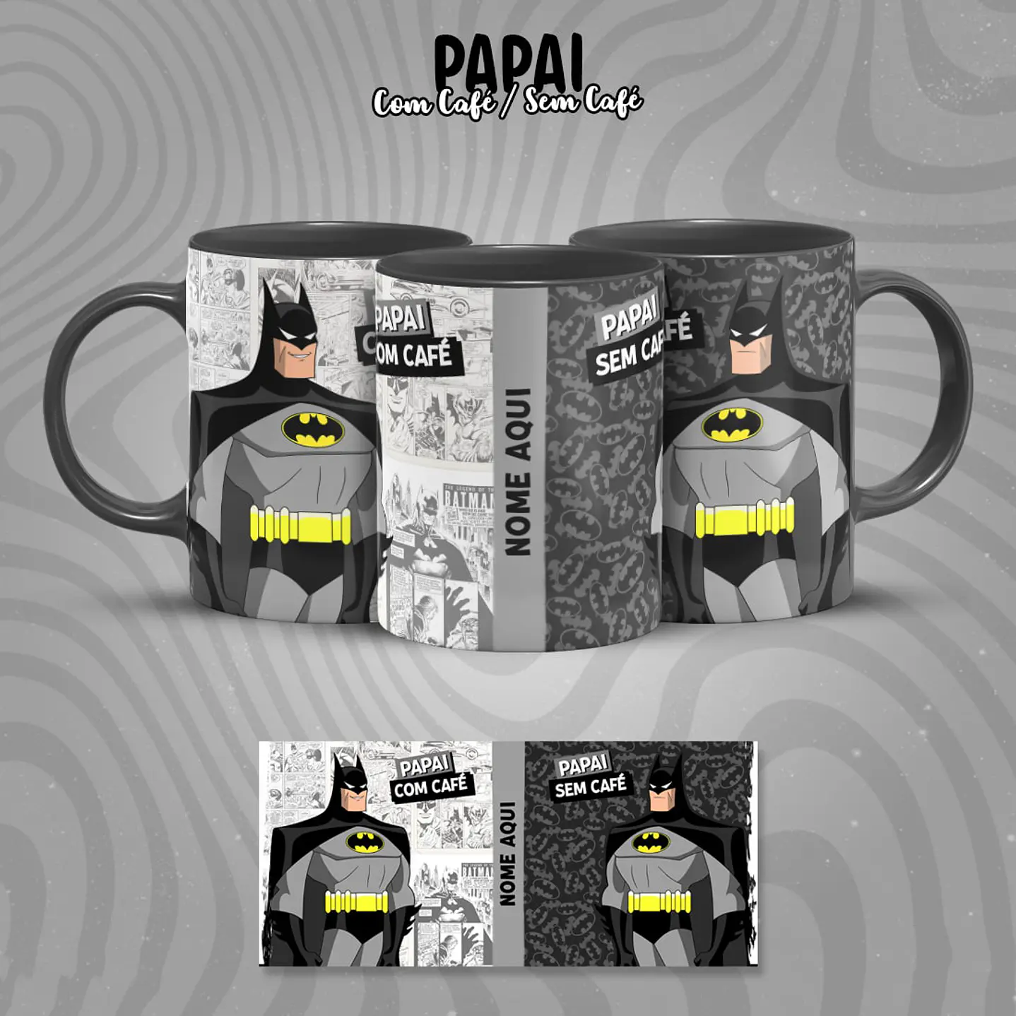 Artes Canecas Dia dos Pais 15 Modelos - Com café sem Café 10