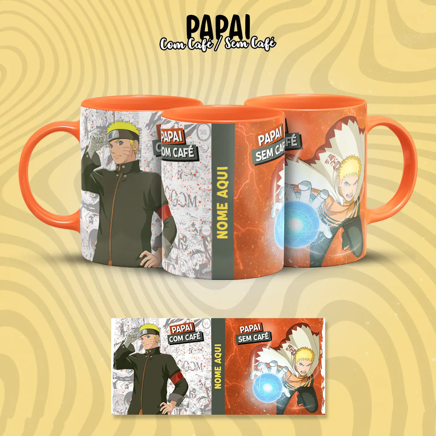 Artes Canecas Dia dos Pais 15 Modelos - Com café sem Café 11
