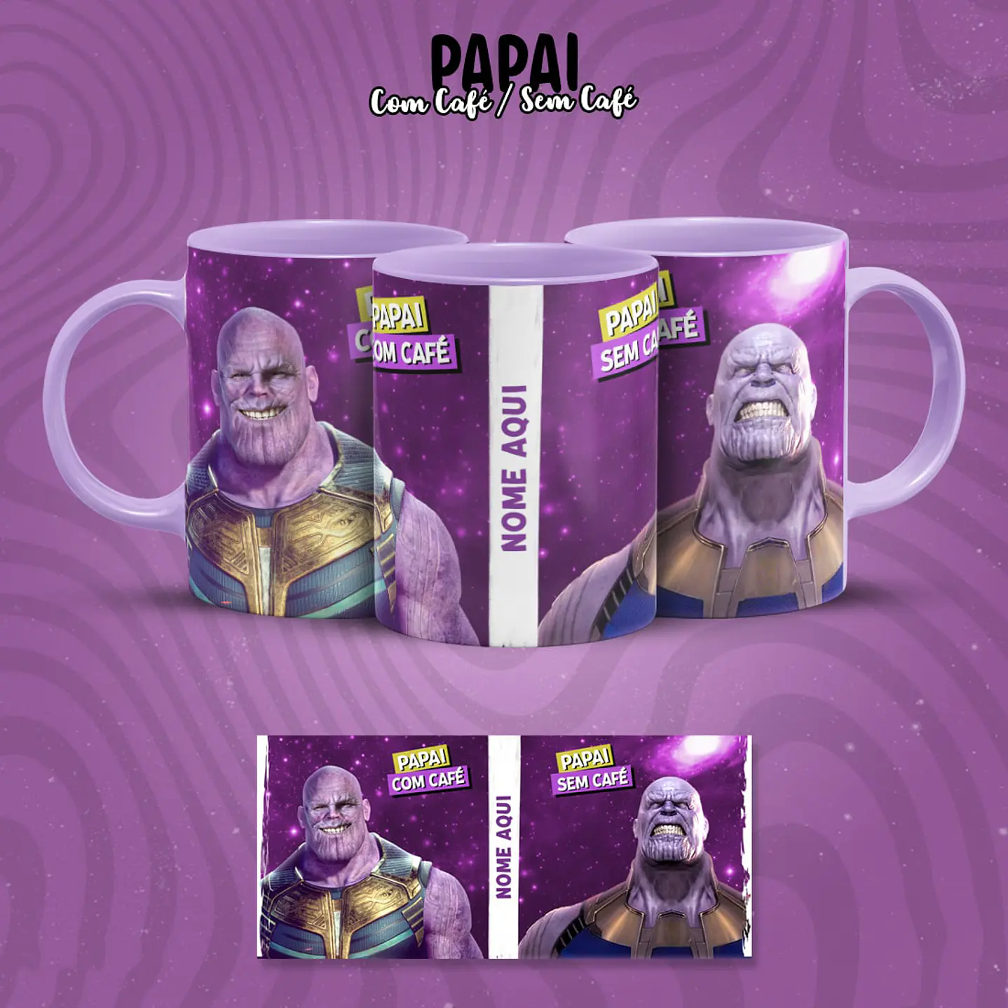 Artes Canecas Dia dos Pais 15 Modelos - Com café sem Café 13