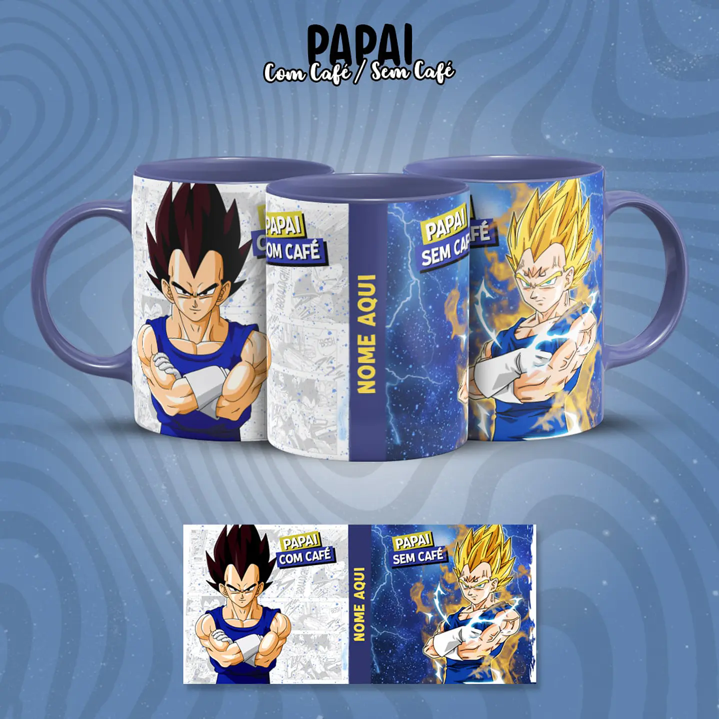 Artes Canecas Dia dos Pais 15 Modelos - Com café sem Café 16
