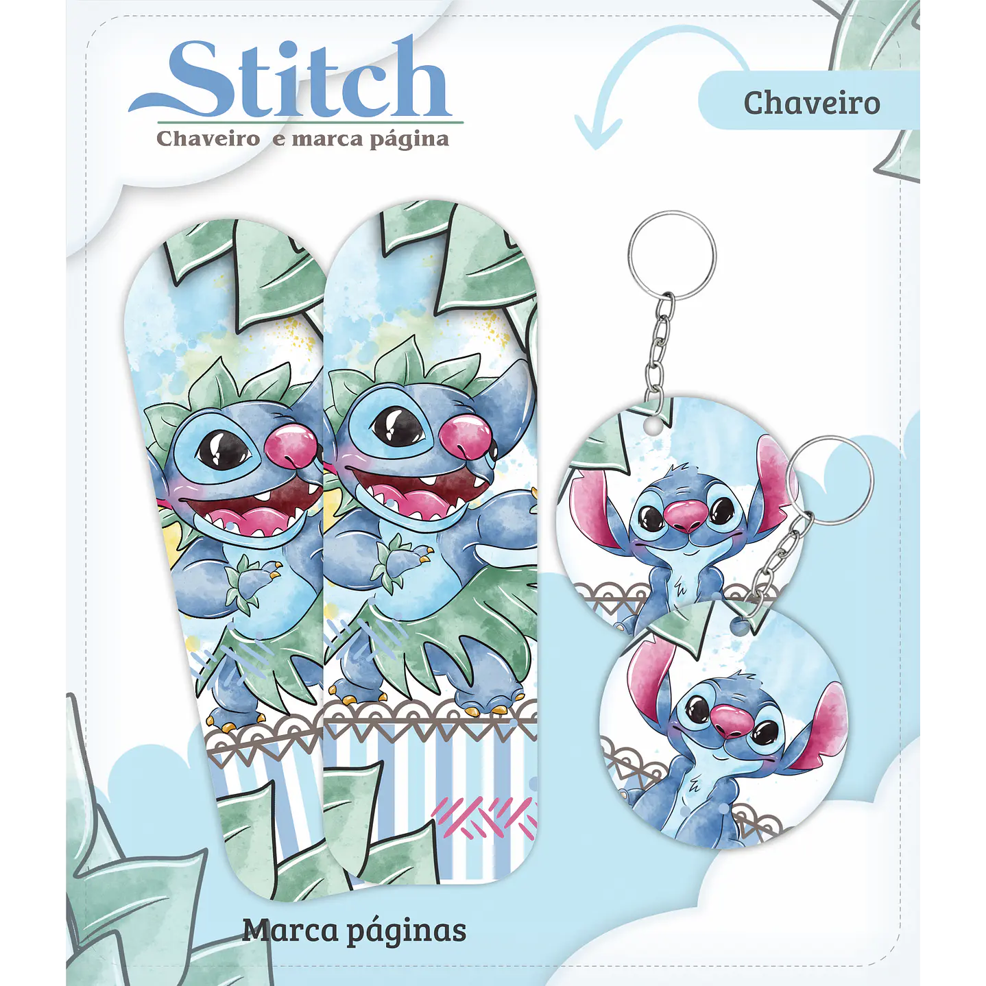 Kit Digital Stitch Caderneta de Vacina e Itens Personalizados 2