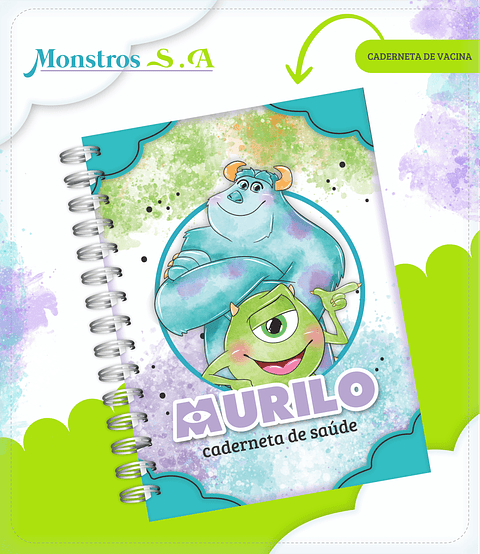 Kit Digital Monstros S.A. Caderneta de Vacina