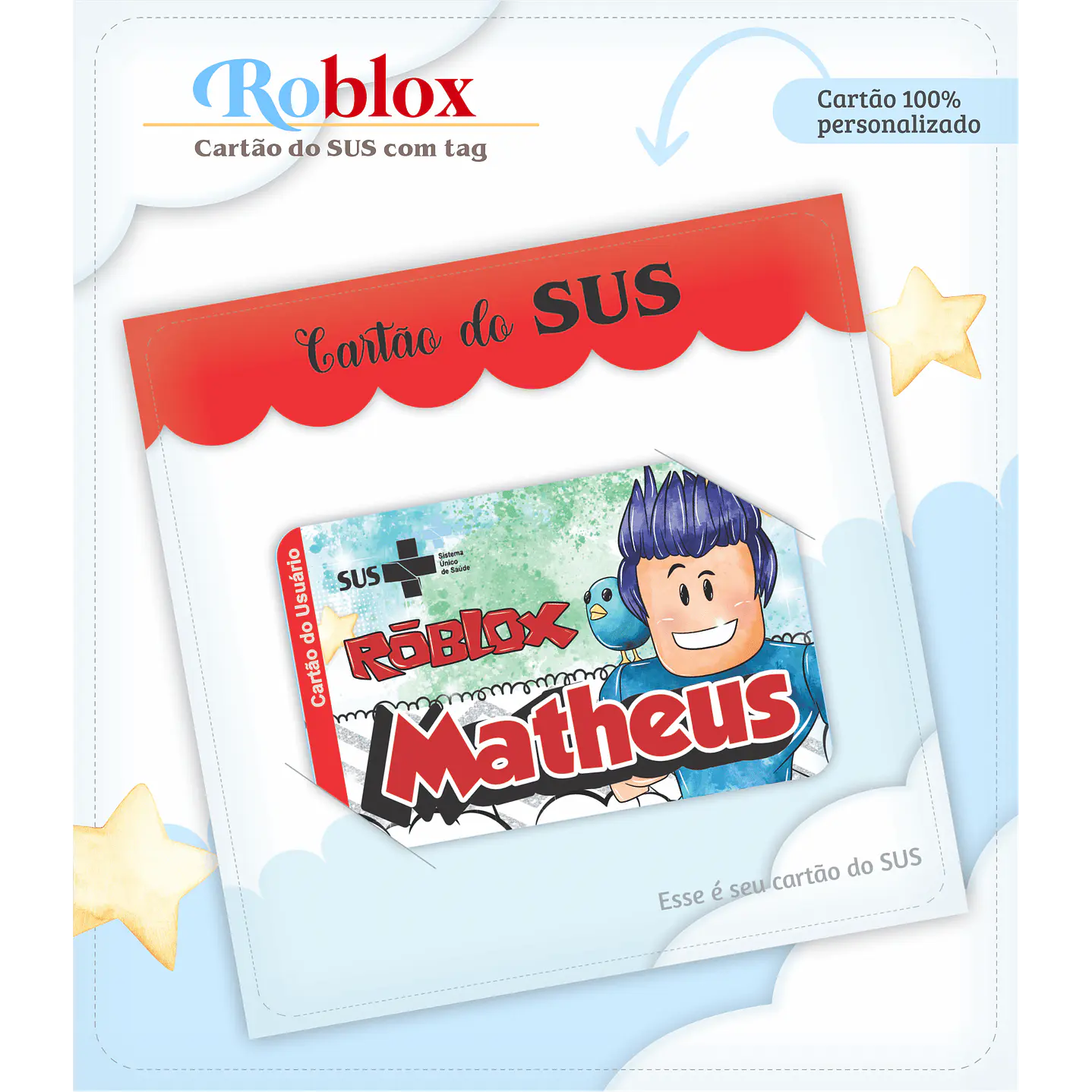 Kit Digital ROBLOX Caderneta de Vacina 4