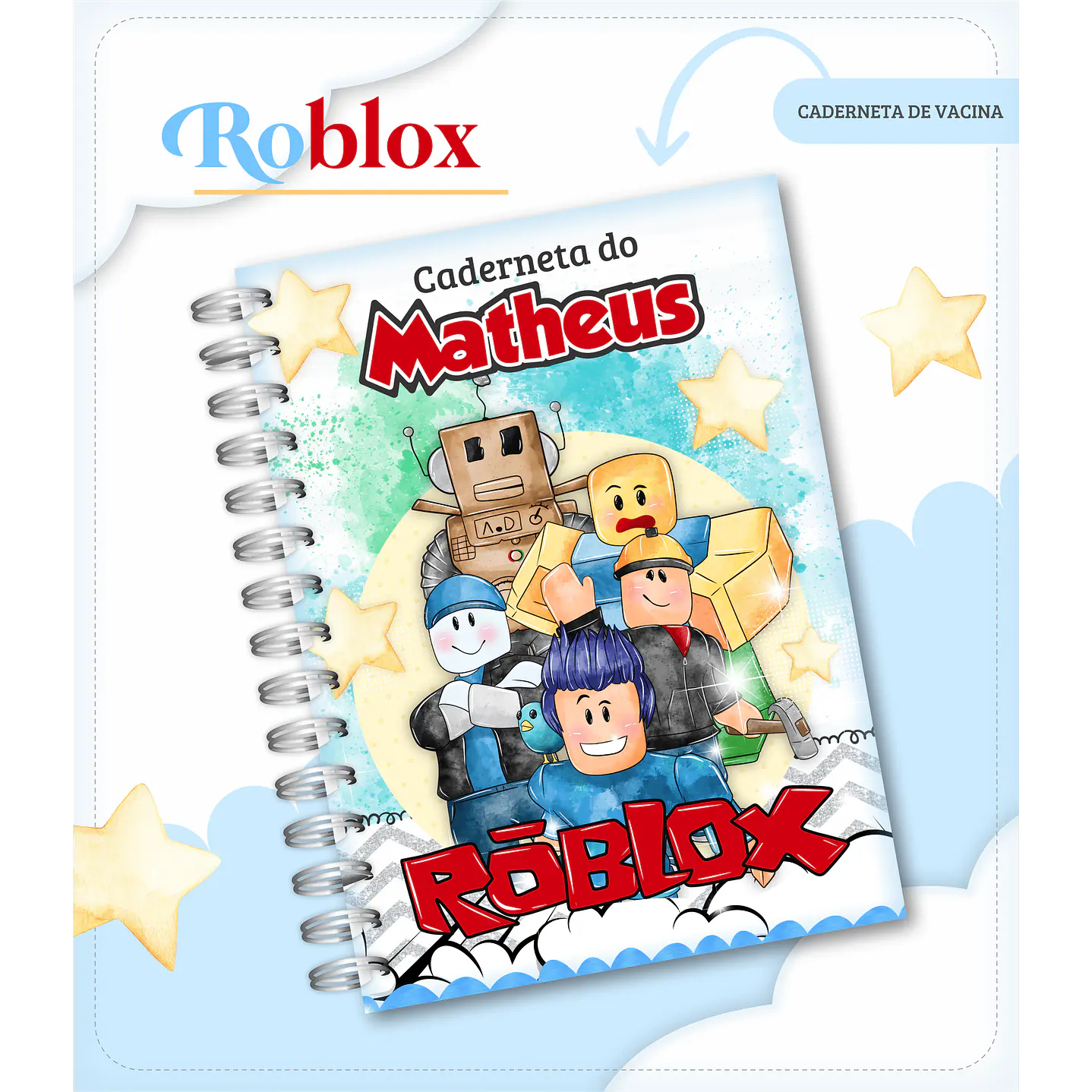 Kit Digital ROBLOX Caderneta de Vacina 1