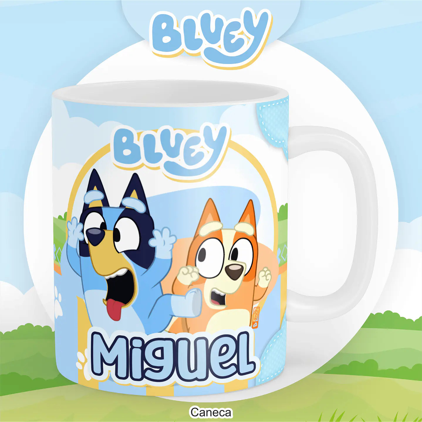 Kit Digital Bluey Volta às Aulas com Etiquetas, Cadernos e Itens Escolares Personalizados 11