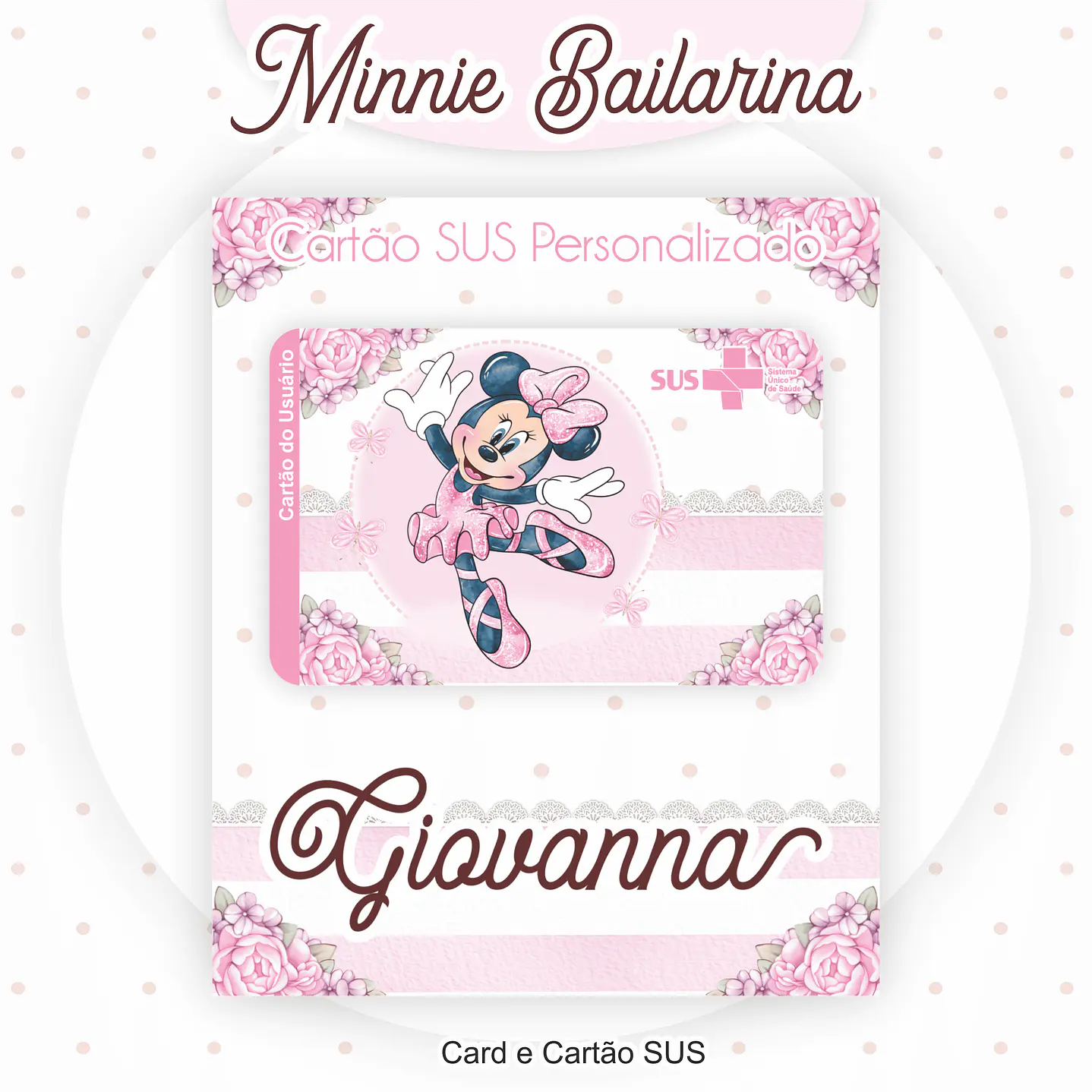 Kit Digital Minnie Bailarina Volta às Aulas com Etiquetas, Cadernos e Itens Escolares 8
