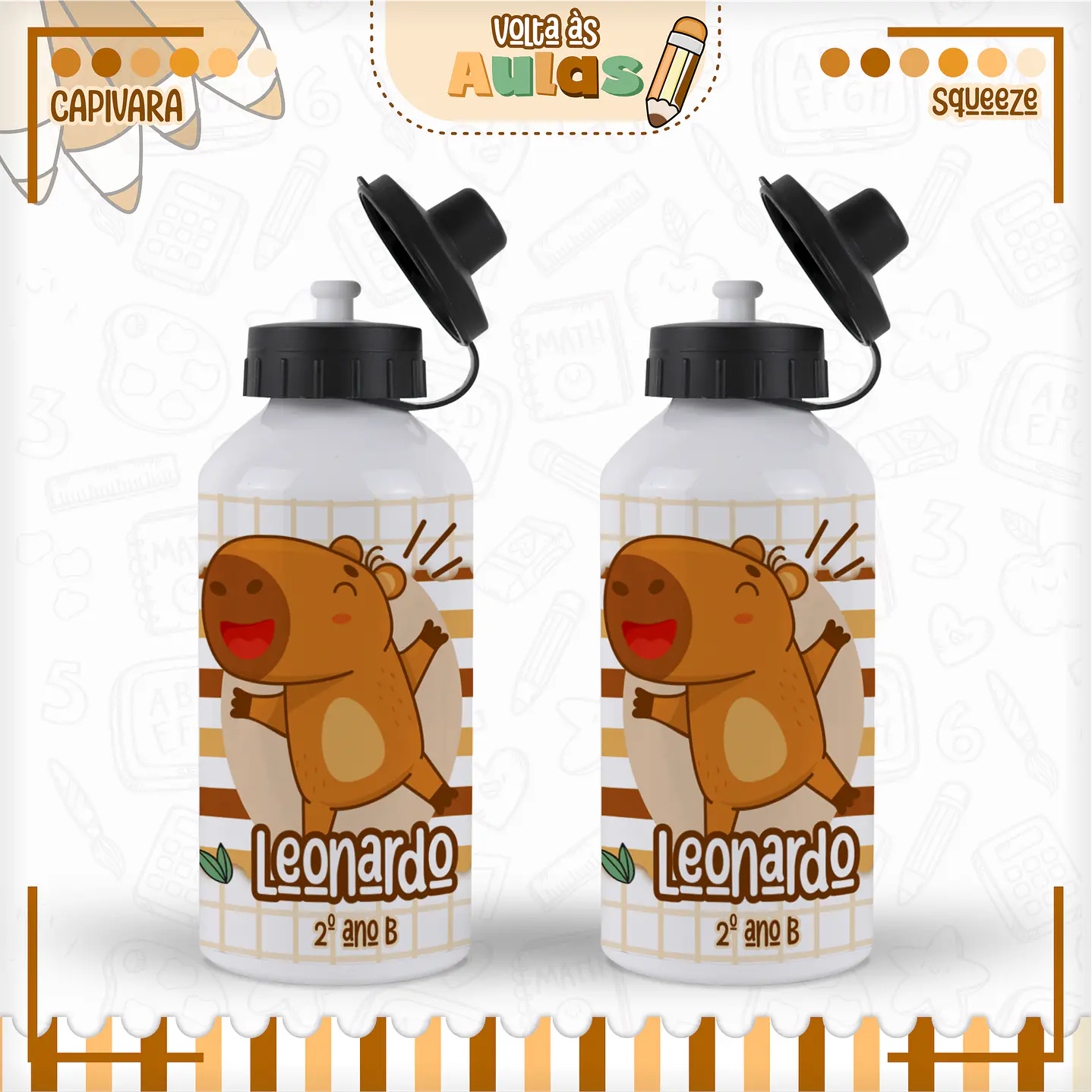 Kit Digital Encadernação Capivara Volta às Aulas - Completo 12