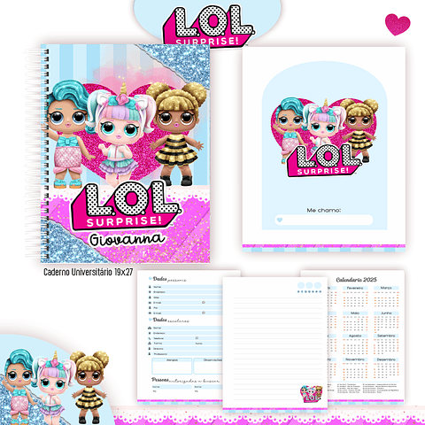 Encadernação LOL Surprise - Volta às Aulas Completo