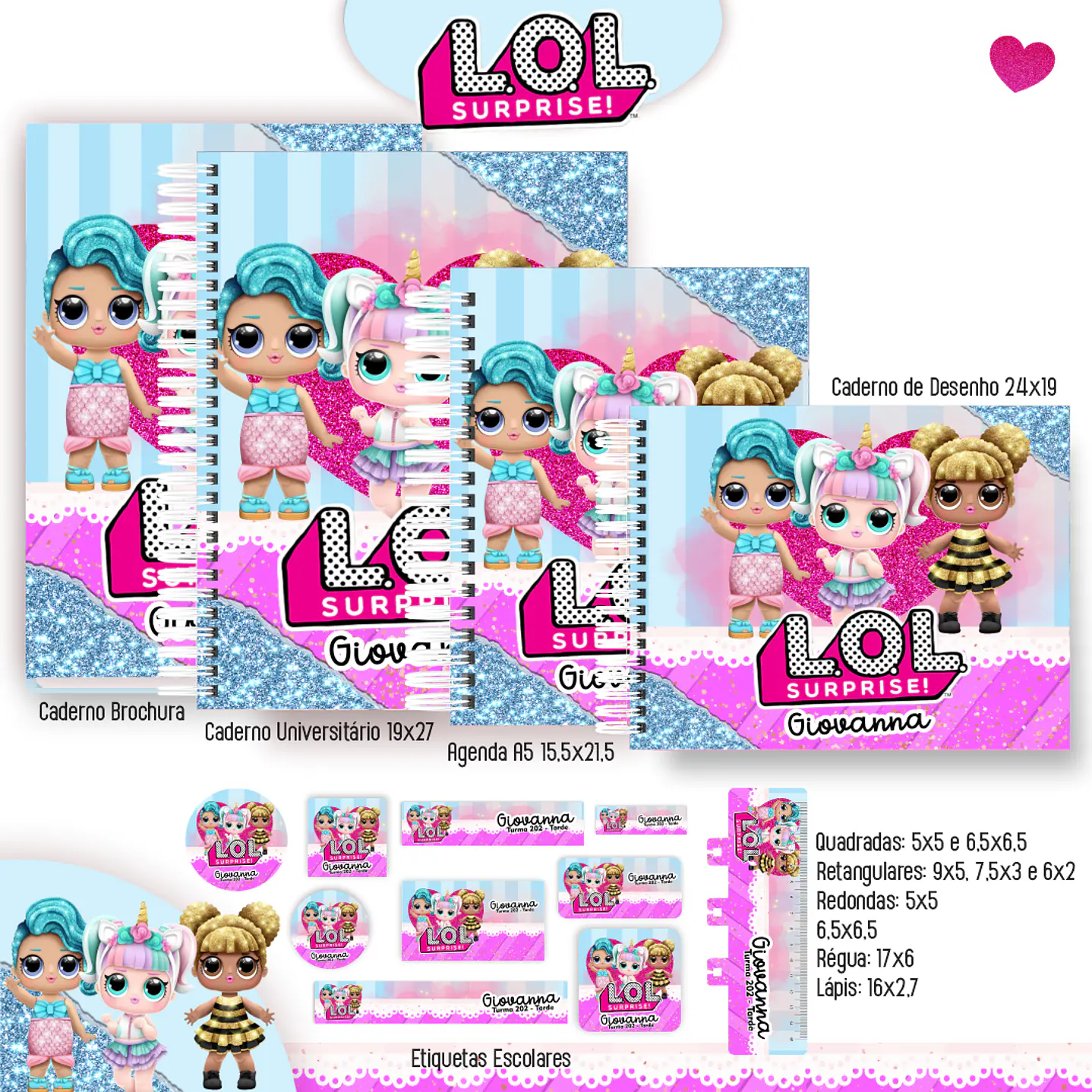 Encadernação LOL Surprise - Volta às Aulas Completo 1