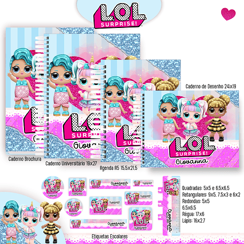 Encadernação LOL Surprise - Volta às Aulas Completo