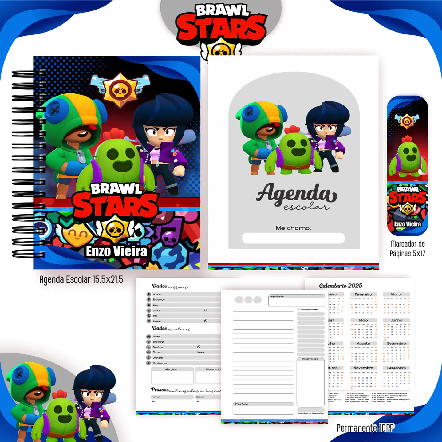 Encadernação Brawl Star - Volta às Aulas Completo 2