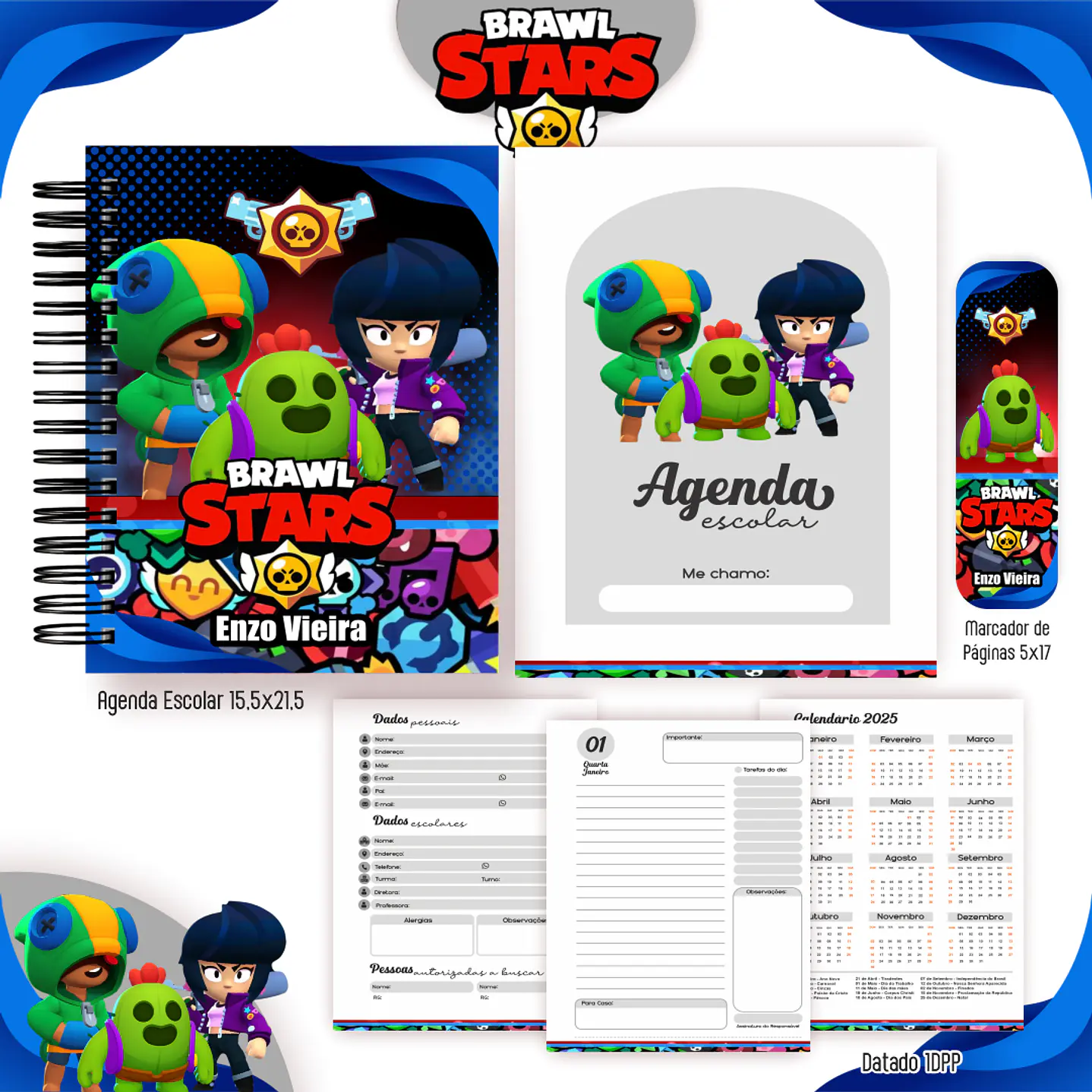 Encadernação Brawl Star - Volta às Aulas Completo 6