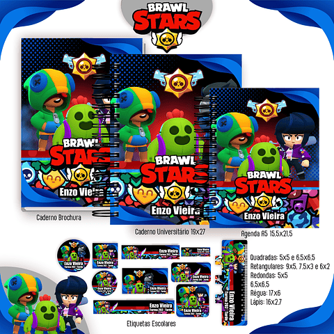 Encadernação Brawl Star - Volta às Aulas Completo