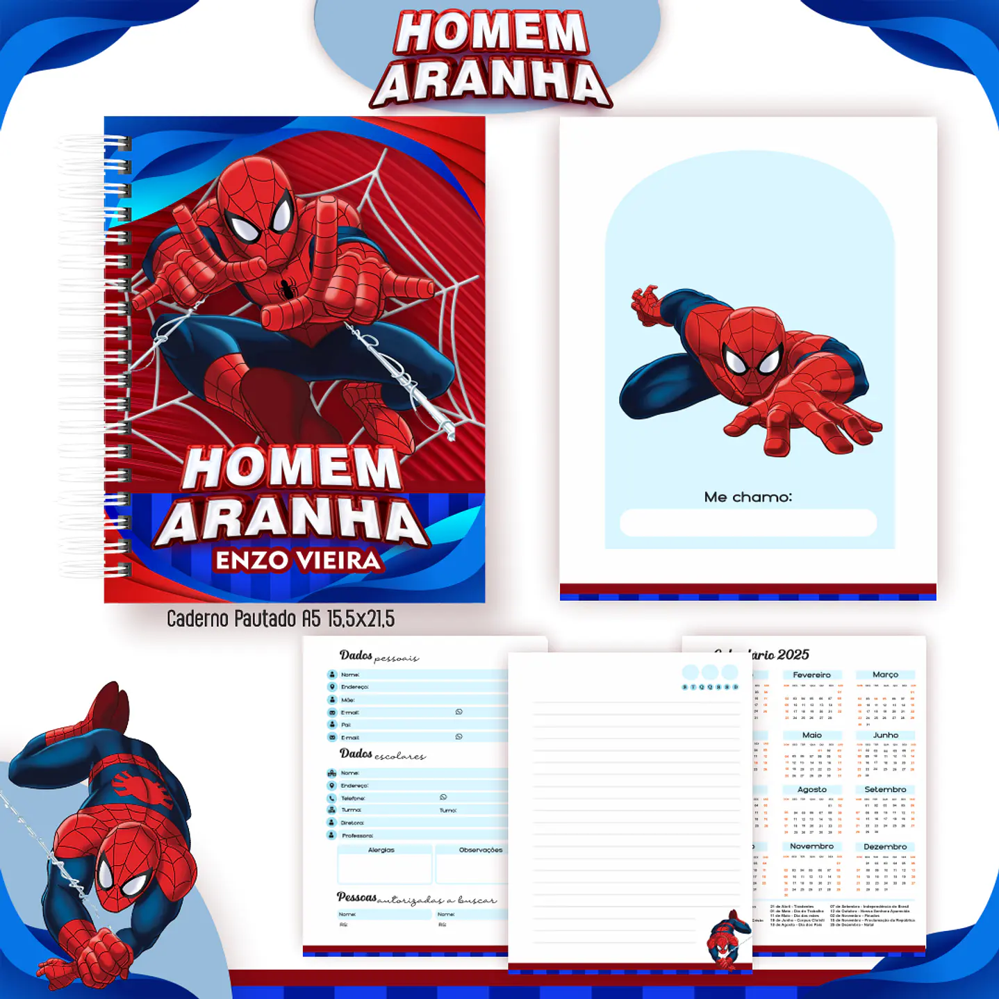 Encadernação Homem Aranha - Volta às Aulas Completo 2