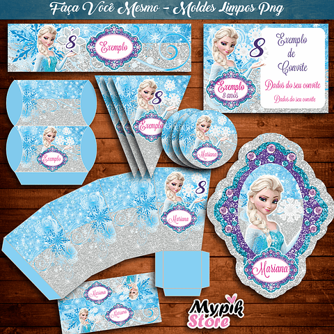 Kit de moldes digitales congelados png - DY hágalo usted mismo