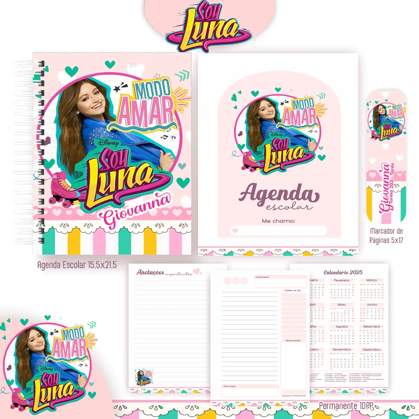Soy Luna Kit Digital Encadernação - Volta às Aulas Completo 1