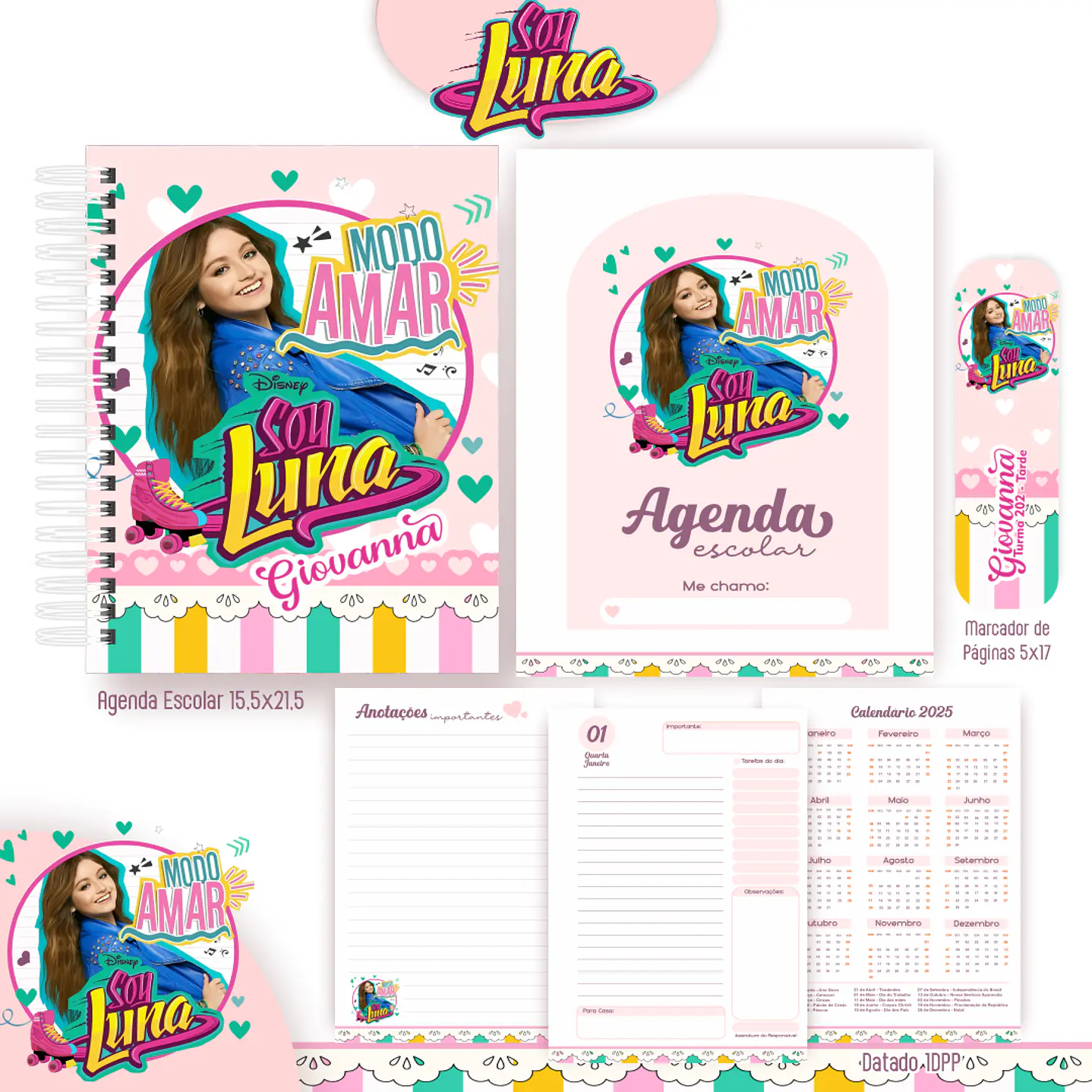 Soy Luna Kit Digital Encadernação - Volta às Aulas Completo 5
