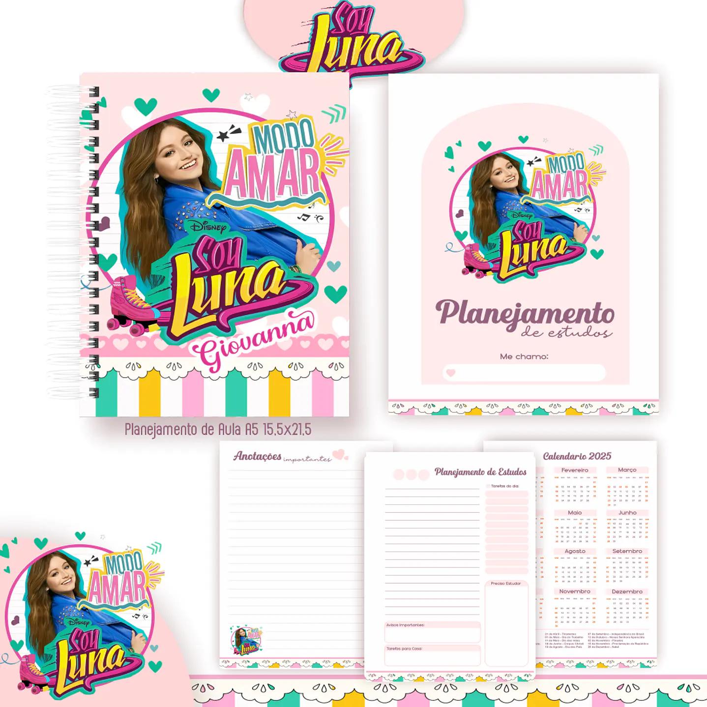 Soy Luna Kit Digital Encadernação - Volta às Aulas Completo 7