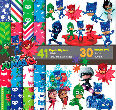 Super Kit Digital Pj Masks Imágenes digitales y documentos